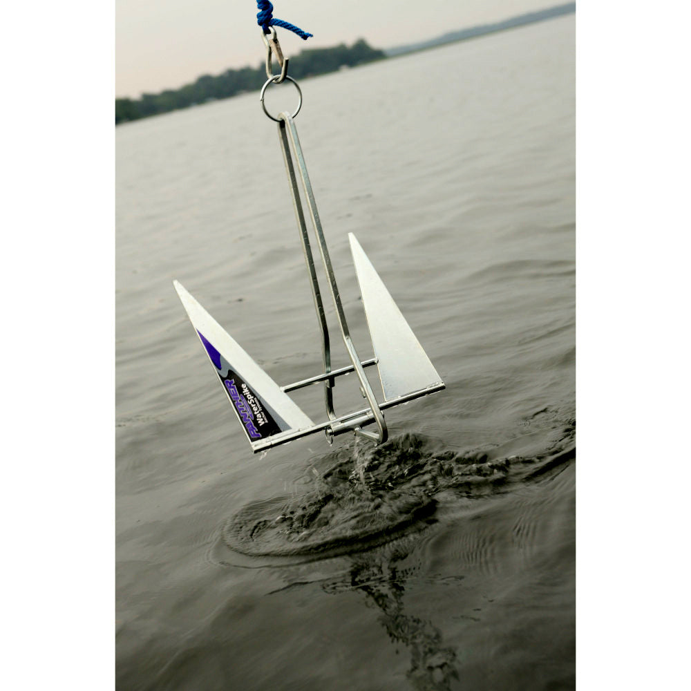 Panther Water Spike Anchor for 16 to 22 Foot Boats - Heavy-Duty Collapsible Steel Anchor