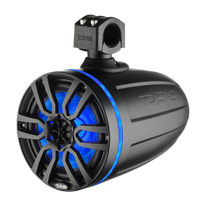 DS18 X Series Hydro 8-Inch Wakeboard Tower Speaker with RGB LED Light - 375W - Matte Black