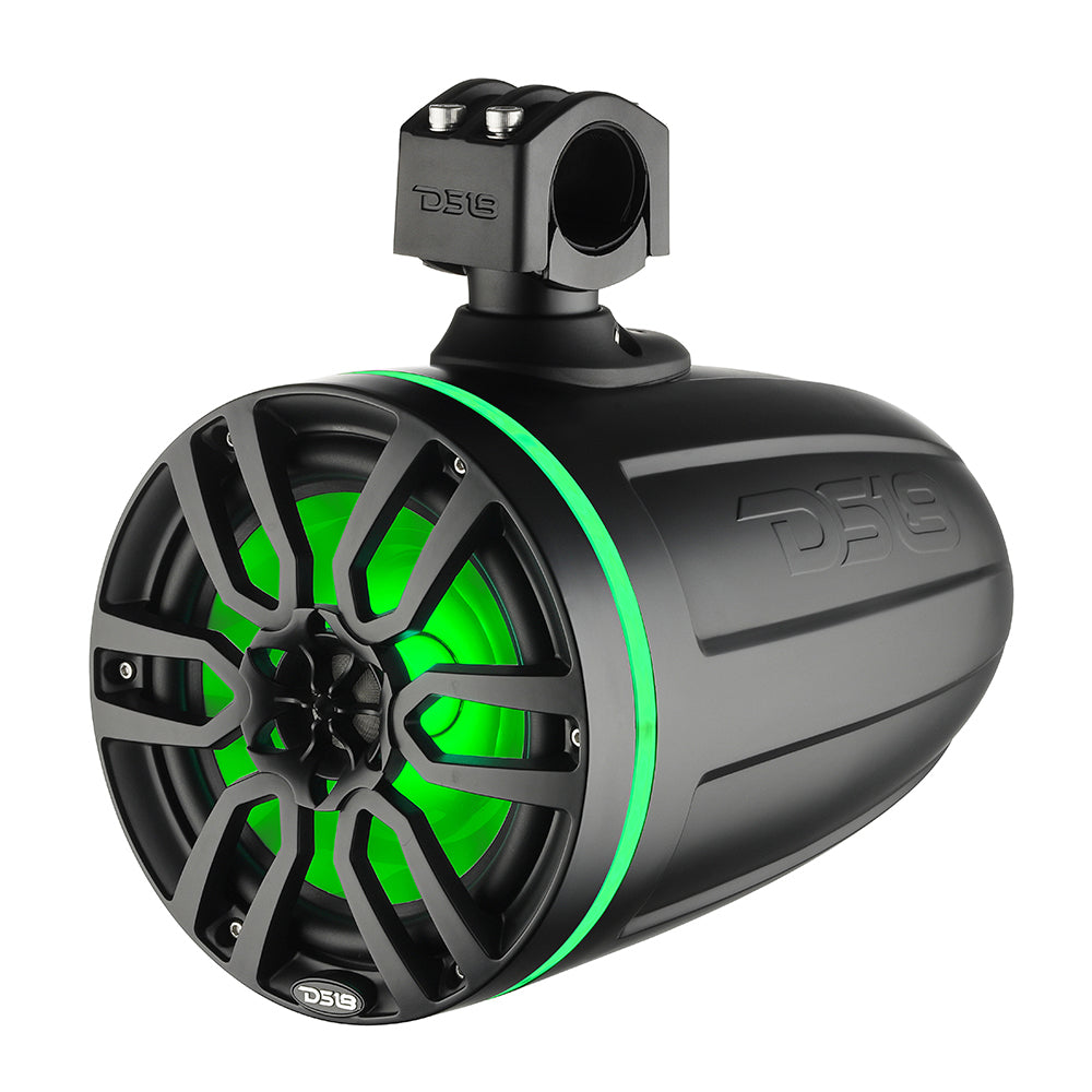 DS18 X Series Hydro 8-Inch Wakeboard Tower Speaker with RGB LED Light - 375W - Matte Black