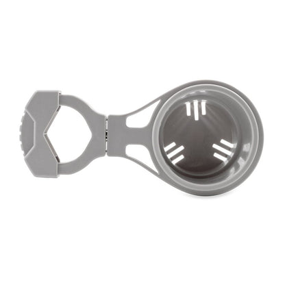 Camco Clamp-On Rail Mounted Cup Holder - Small for 1-1/4-Inch Rails, Grey