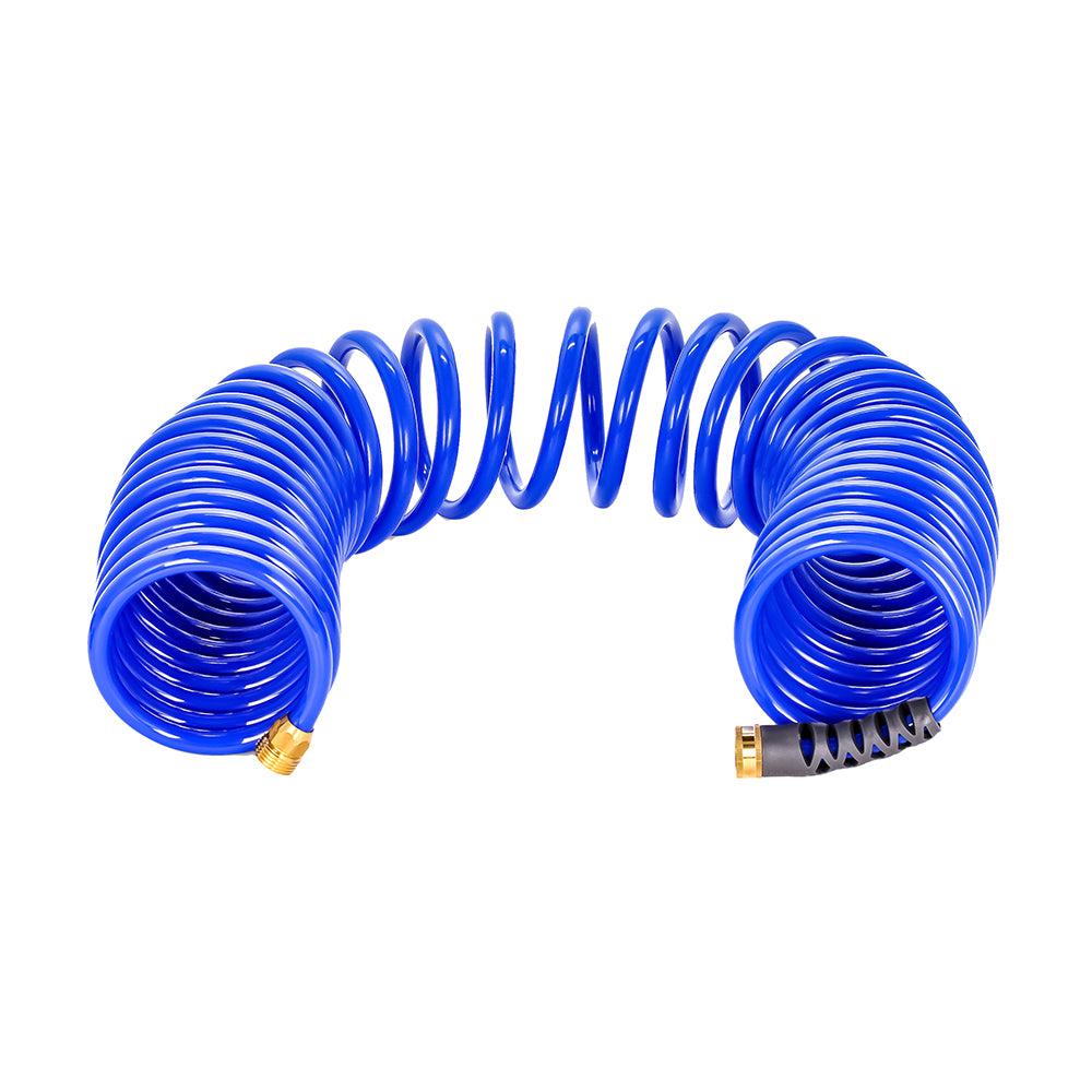 Camco 40-Foot Coil Garden and Marine Hose with Rust-Resistant Brass Fittings