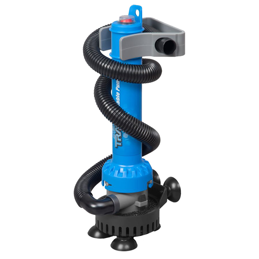 TRAC Outdoors Portable Bilge Pump - Self-Priming Centrifugal Pump for Small Watercraft and Fluid Removal
