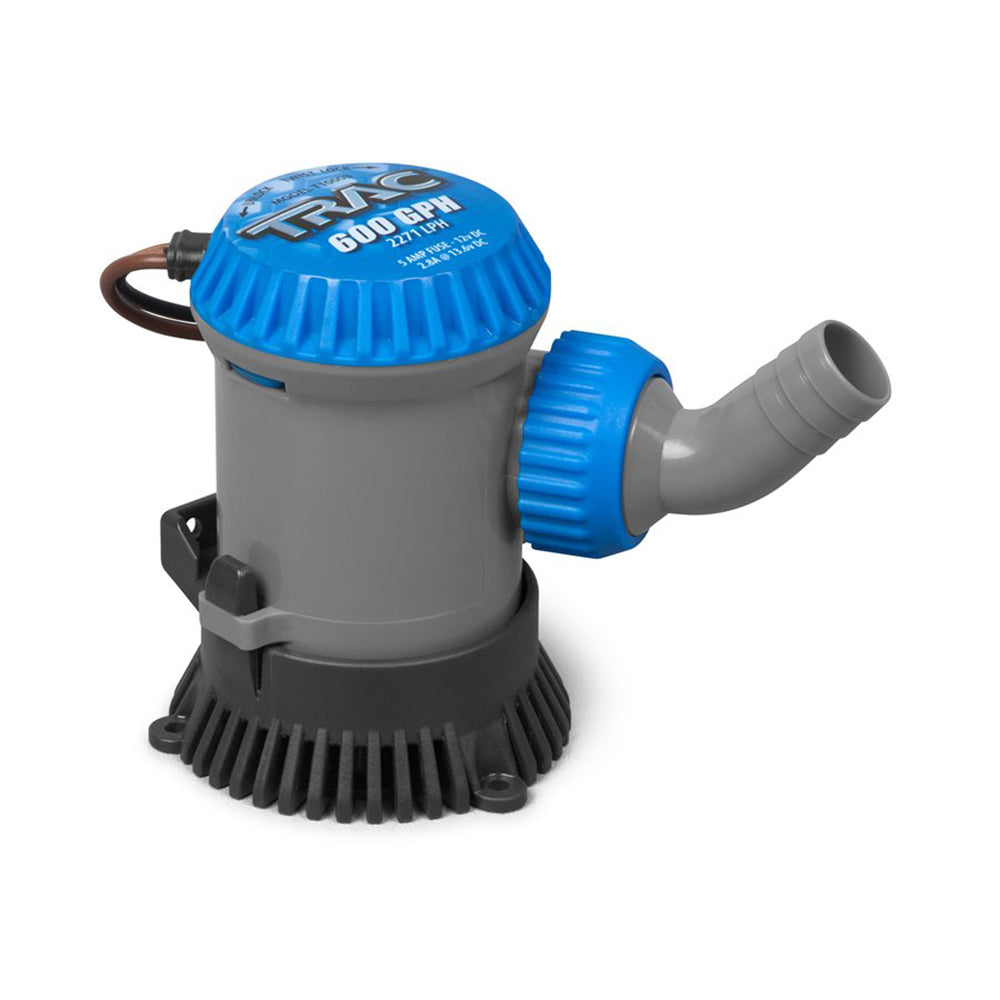TRAC Outdoors 69300 Bilge Pump - 600 GPH Non-Automatic Marine Pump for Watercraft