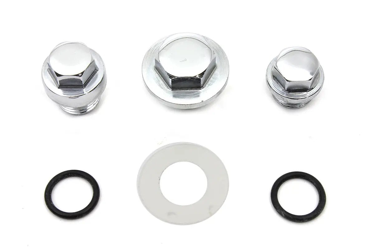 Colony Oil Pump Screen Relief Plug Set Chrome for Harley Davidson FL Models by Colony
