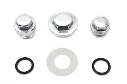 Colony Oil Pump Screen Relief Plug Set Chrome for Harley Davidson FL Models by Colony