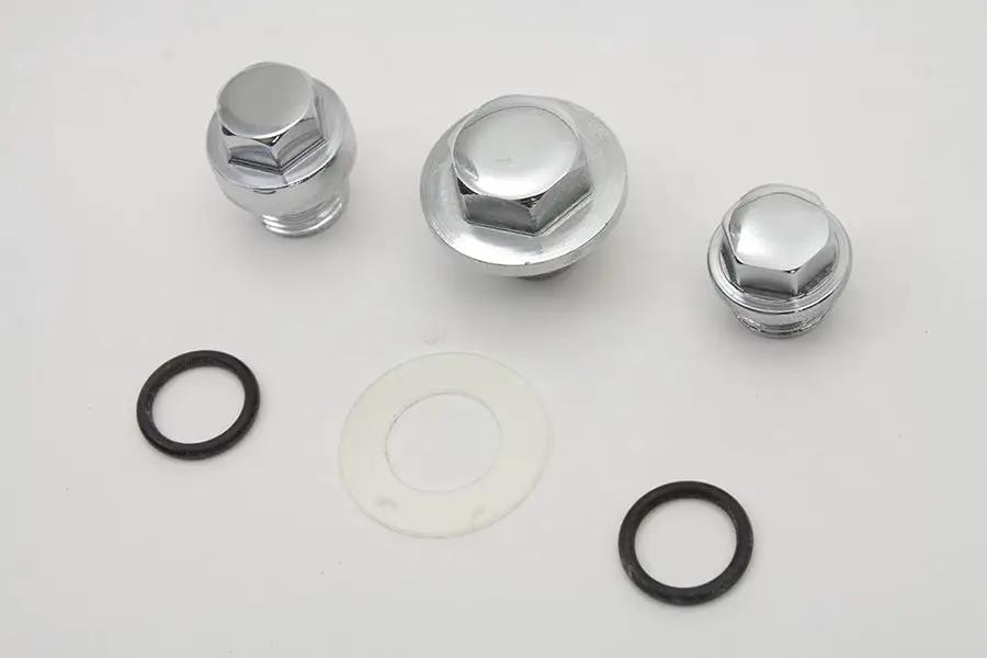 Colony Oil Pump Screen Relief Plug Set Chrome for Harley Davidson FL Models by Colony