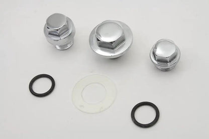 Colony Oil Pump Screen Relief Plug Set Chrome for Harley Davidson FL Models by Colony