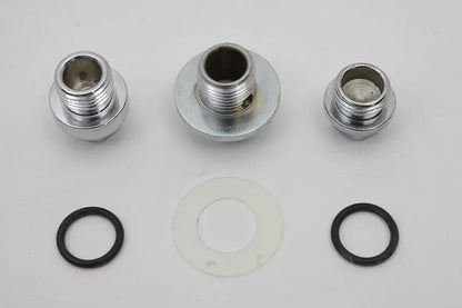 Colony Oil Pump Screen Relief Plug Set Chrome for Harley Davidson FL Models by Colony