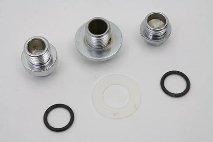 Colony Oil Pump Screen Relief Plug Set Chrome for Harley Davidson FL Models by Colony