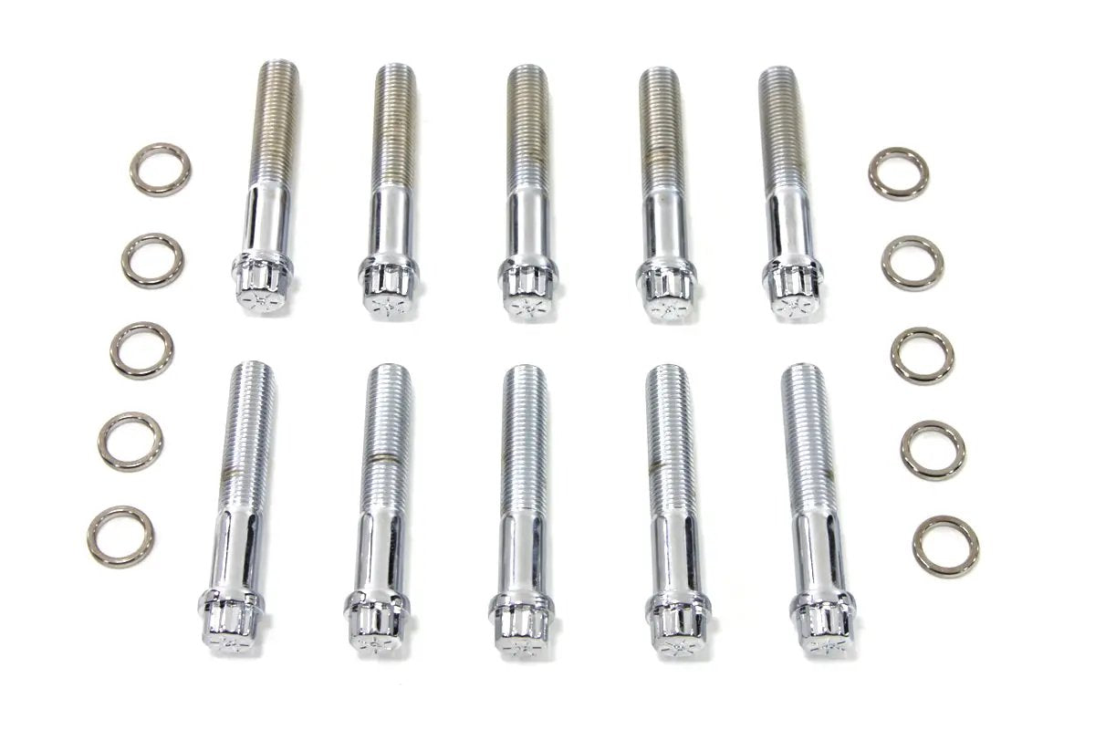 Colony Big Bore 12 Point Head Bolt Kit in Chrome for Harley Davidson FL Models by Colony