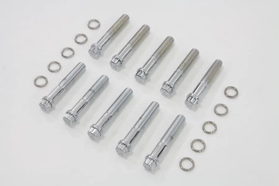 Colony Big Bore 12 Point Head Bolt Kit in Chrome for Harley Davidson FL Models by Colony