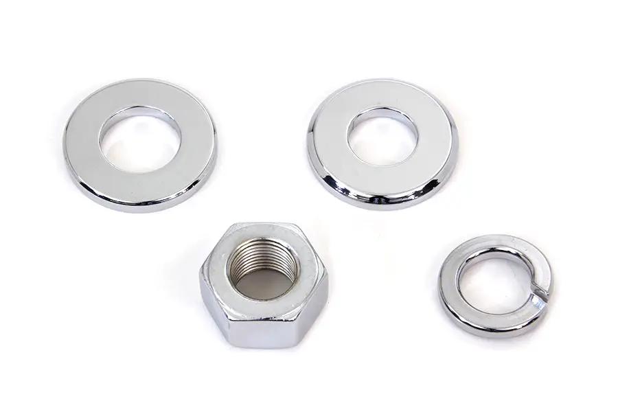 Colony Chrome Rear Axle Nut Kit for 3/4 Inch Axles - Fits Harley Davidson FX 1973-1982 by Colony