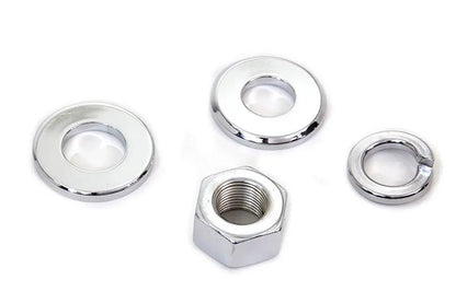 Colony Chrome Rear Axle Nut Kit for 3/4 Inch Axles - Fits Harley Davidson FX 1973-1982 by Colony