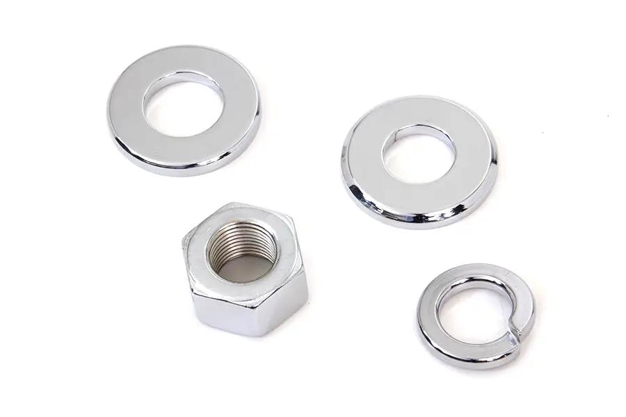 Colony Chrome Rear Axle Nut Kit for 3/4 Inch Axles - Fits Harley Davidson FX 1973-1982 by Colony