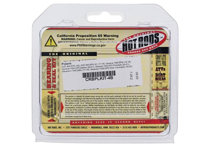 HotRod's Inc Polaris Sportsman ACE 900 Plain Bearing Crankshaft (Part No. CRBPLKIT-4B)