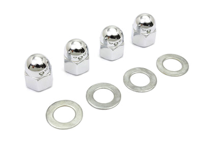 Colony Rocker Arm Shaft Chrome Acorn Nut and Washer Kit for Harley Davidson FL 1966-1975