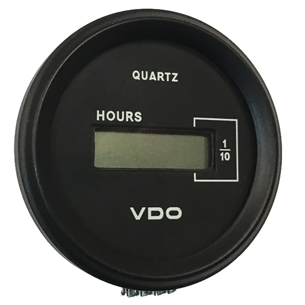 VDO Cockpit Marine 52mm LCD Hourmeter with Black Dial and Chrome Bezel