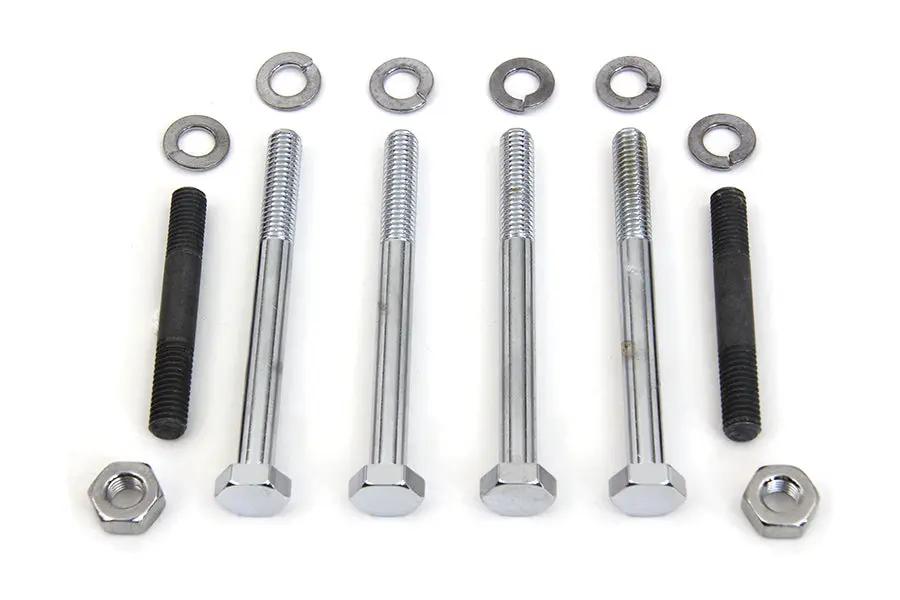 Colony Oil Pump Mount Hex Kit Chrome Finish for Harley Davidson FL (1968-1977) by Colony