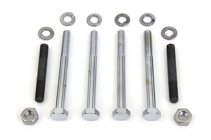 Colony Oil Pump Mount Hex Kit Chrome Finish for Harley Davidson FL (1968-1977) by Colony