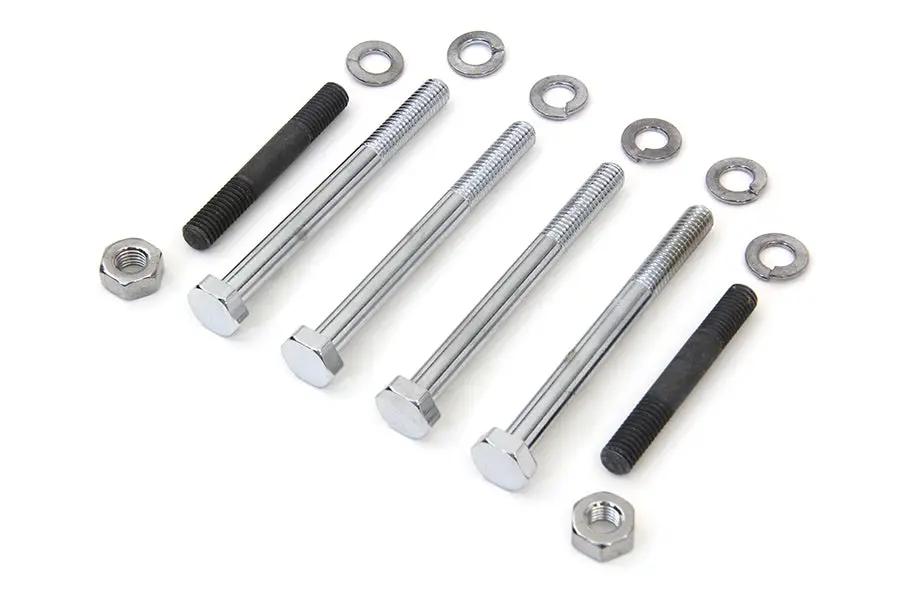 Colony Oil Pump Mount Hex Kit Chrome Finish for Harley Davidson FL (1968-1977) by Colony