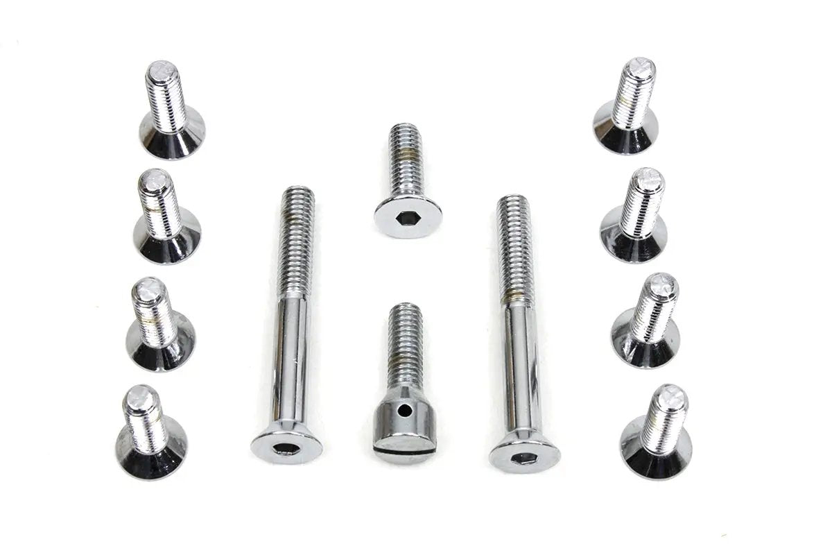 Colony Transmission Top Cover Screw Kit Chrome for Harley Davidson FL (1965-1974) by Colony