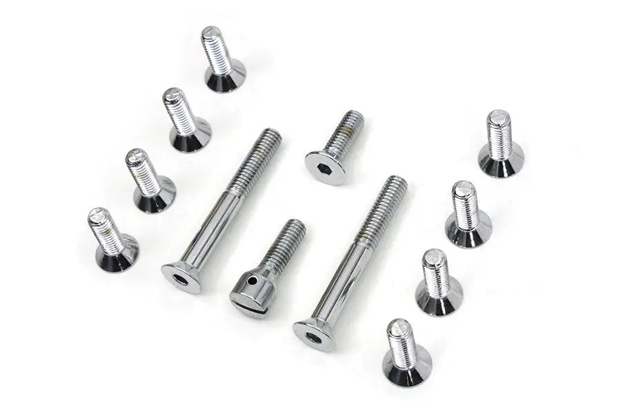 Colony Transmission Top Cover Screw Kit Chrome for Harley Davidson FL (1965-1974) by Colony