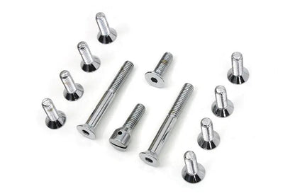 Colony Transmission Top Cover Screw Kit Chrome for Harley Davidson FL (1965-1974) by Colony