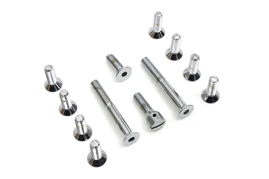 Colony Transmission Top Cover Screw Kit Chrome for Harley Davidson FL (1965-1974) by Colony
