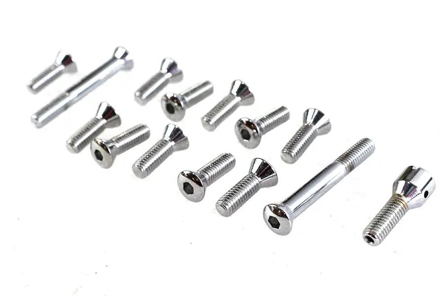Colony Transmission Top Cover Screw Kit Chrome for Harley Davidson FL 1941-1950 by Colony
