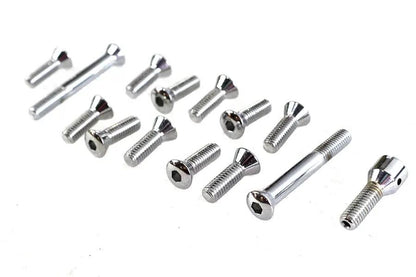 Colony Transmission Top Cover Screw Kit Chrome for Harley Davidson FL 1941-1950 by Colony