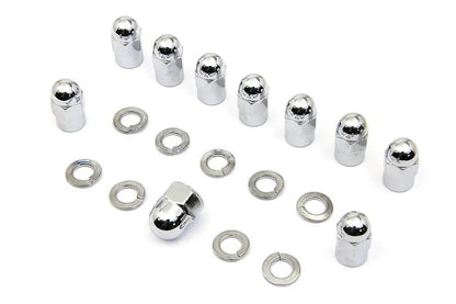 Colony Chrome Transmission Side Cover Nut Kit for Harley Davidson EL and UL Models by Colony