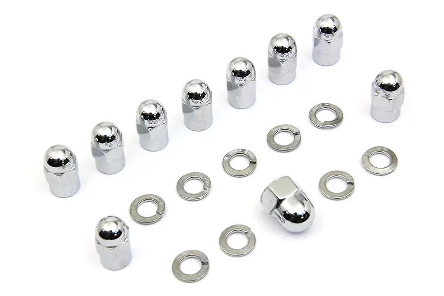 Colony Chrome Transmission Side Cover Nut Kit for Harley Davidson EL and UL Models by Colony
