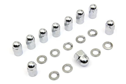 Colony Chrome Transmission Side Cover Nut Kit for Harley Davidson EL and UL Models by Colony