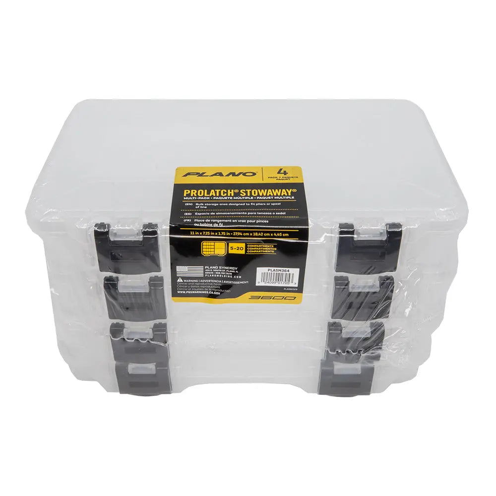 Plano 3650 ProLatch Stowaway Utility Box 4-Pack for Tackle Organization
