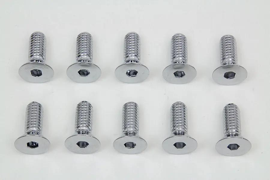 Colony Chrome Allen Type Disc Screw Kit for Harley Davidson FX and XL Models by Colony