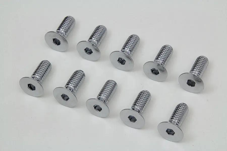 Colony Chrome Allen Type Disc Screw Kit for Harley Davidson FX and XL Models by Colony