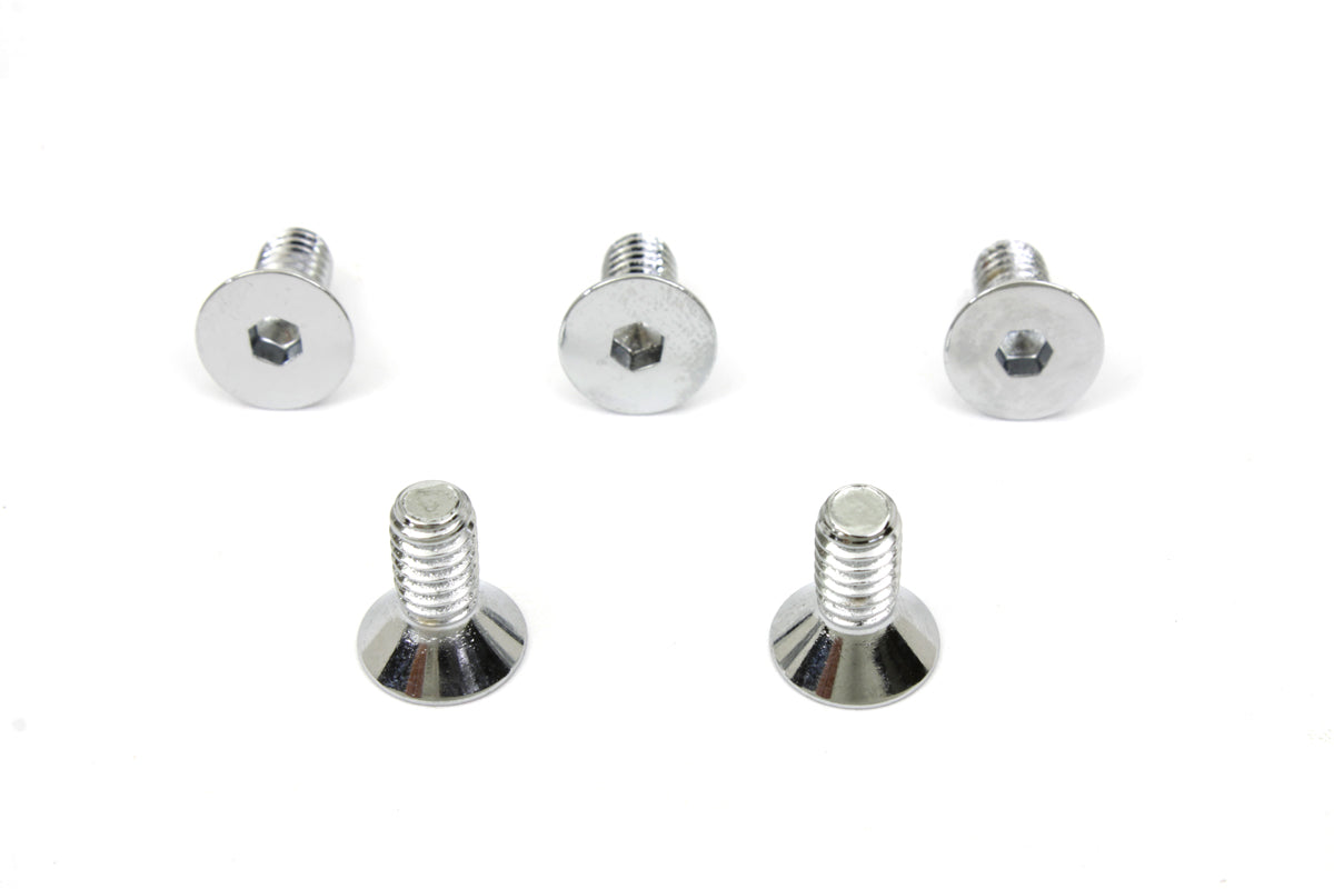 Colony Chrome Allen Type Front Disc Screw – 1/4-20 x 5/8 Inch for Harley Davidson FX and XL Models