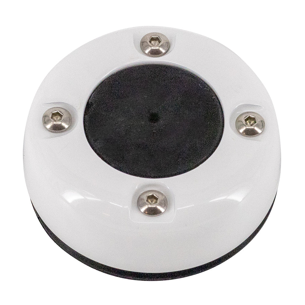 Seaview Cable Seal with Cover - White Powder Coated Stainless Steel for Wires Up to 1.08 Inches
