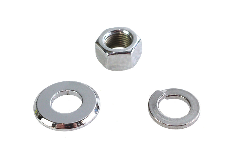 Colony Chrome Front Axle Nut and Washer Kit for Harley Davidson FL Models (1973-1982)