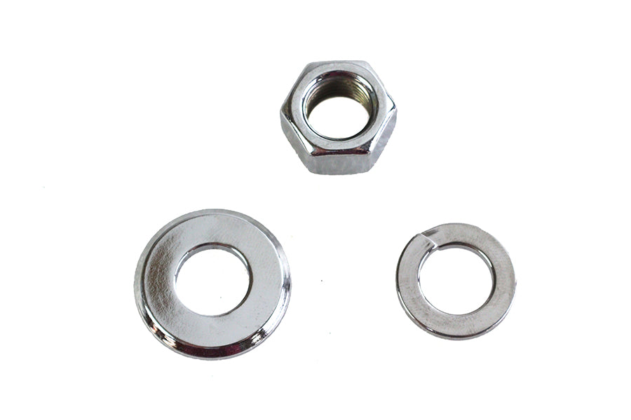 Colony Chrome Front Axle Nut and Washer Kit for Harley Davidson FL Models (1973-1982)