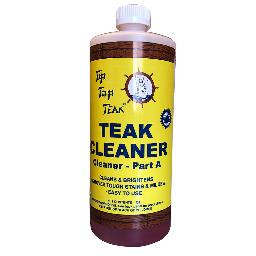 Tip Top Teak Cleaner Part A - Quart for Restoring and Maintaining Teak Surfaces
