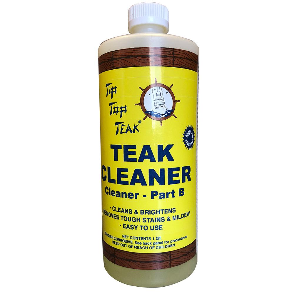 Tip Top Teak Cleaner Part B - Quart for Restoring and Protecting Teak Surfaces