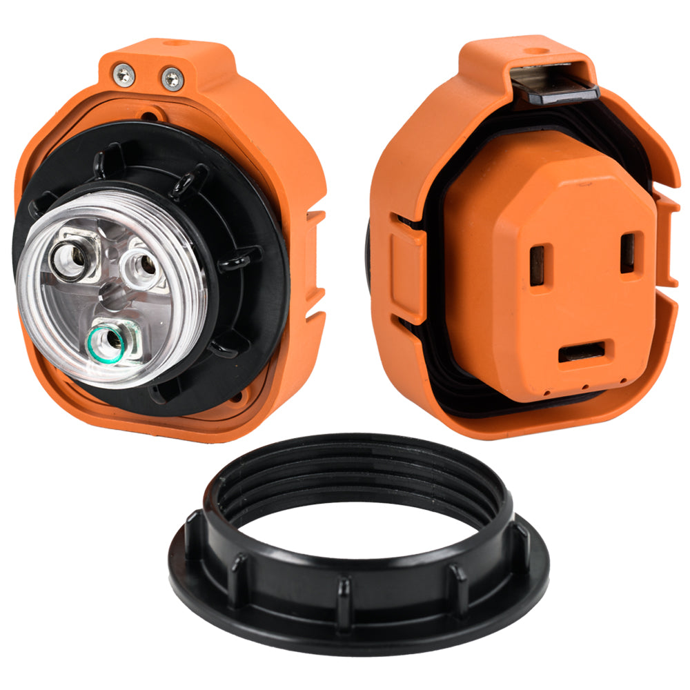 SmartPlug 30 Amp 125V Female Dockside Receptacle - Marine Power Outlet