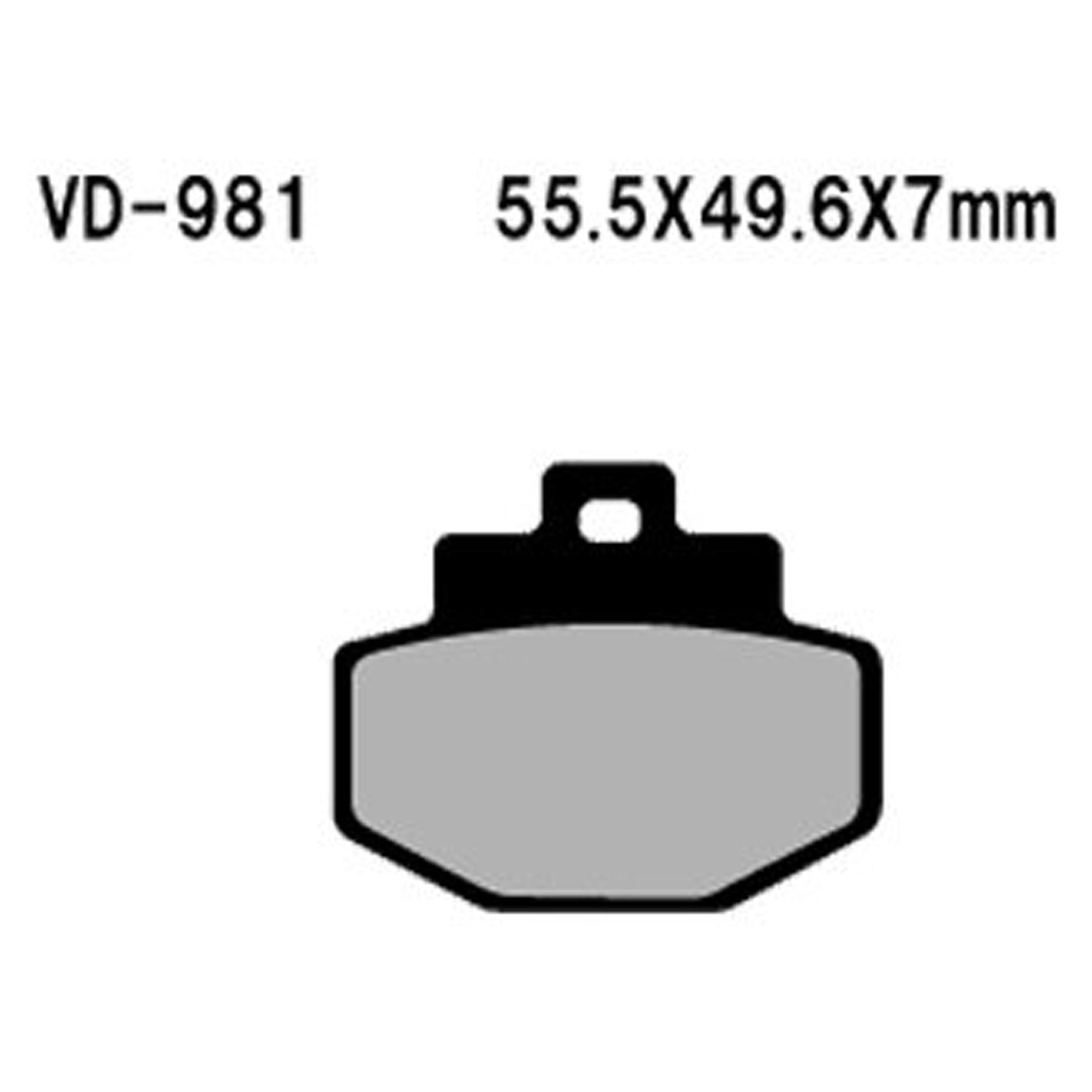 VESRAH VD-981 Semi-Metallic Brake Pads for Reliable Stopping Power