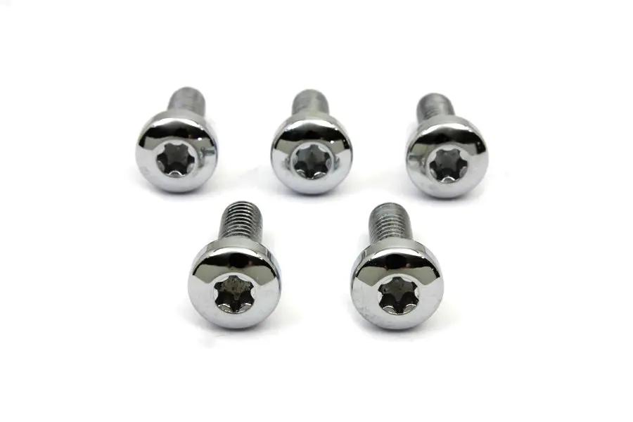 Colony Chrome Front Brake Disc Bolt Set for Harley Davidson XL (1984-1993) by Colony