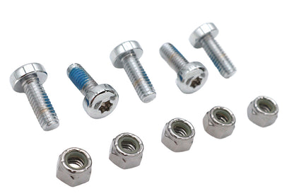 V-Twin Chrome Front Brake Disc Bolt Set for Harley Davidson FXST (1984-1993)