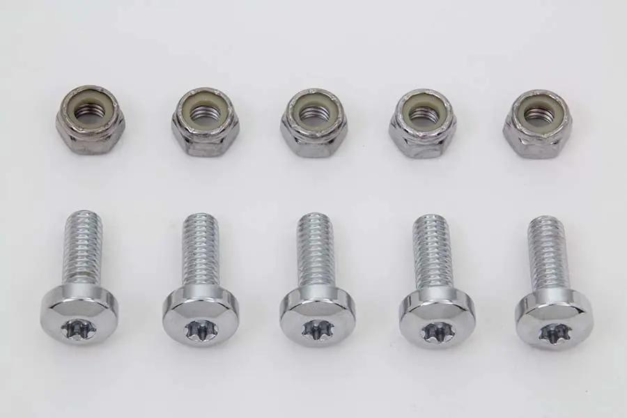Colony Chrome Front Brake Disc Bolt Kit for Harley Davidson FXST by Colony