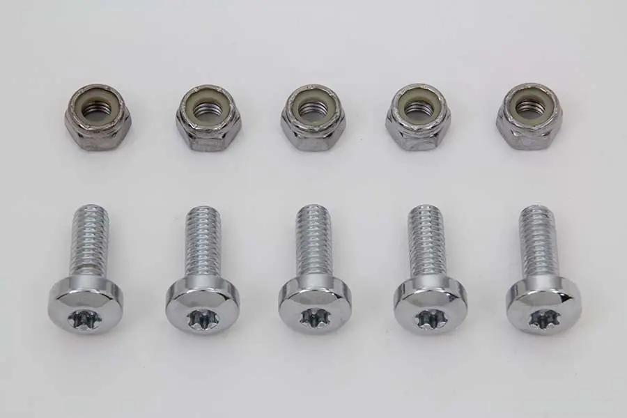 Colony Chrome Front Brake Disc Bolt Kit for Harley Davidson FXST by Colony