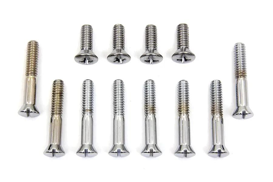 Colony Primary Cover Screw Kit with Chrome Finish for Harley Davidson FL Models by Colony