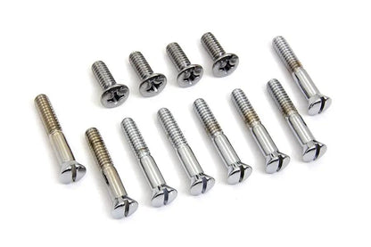 Colony Primary Cover Screw Kit with Chrome Finish for Harley Davidson FL Models by Colony